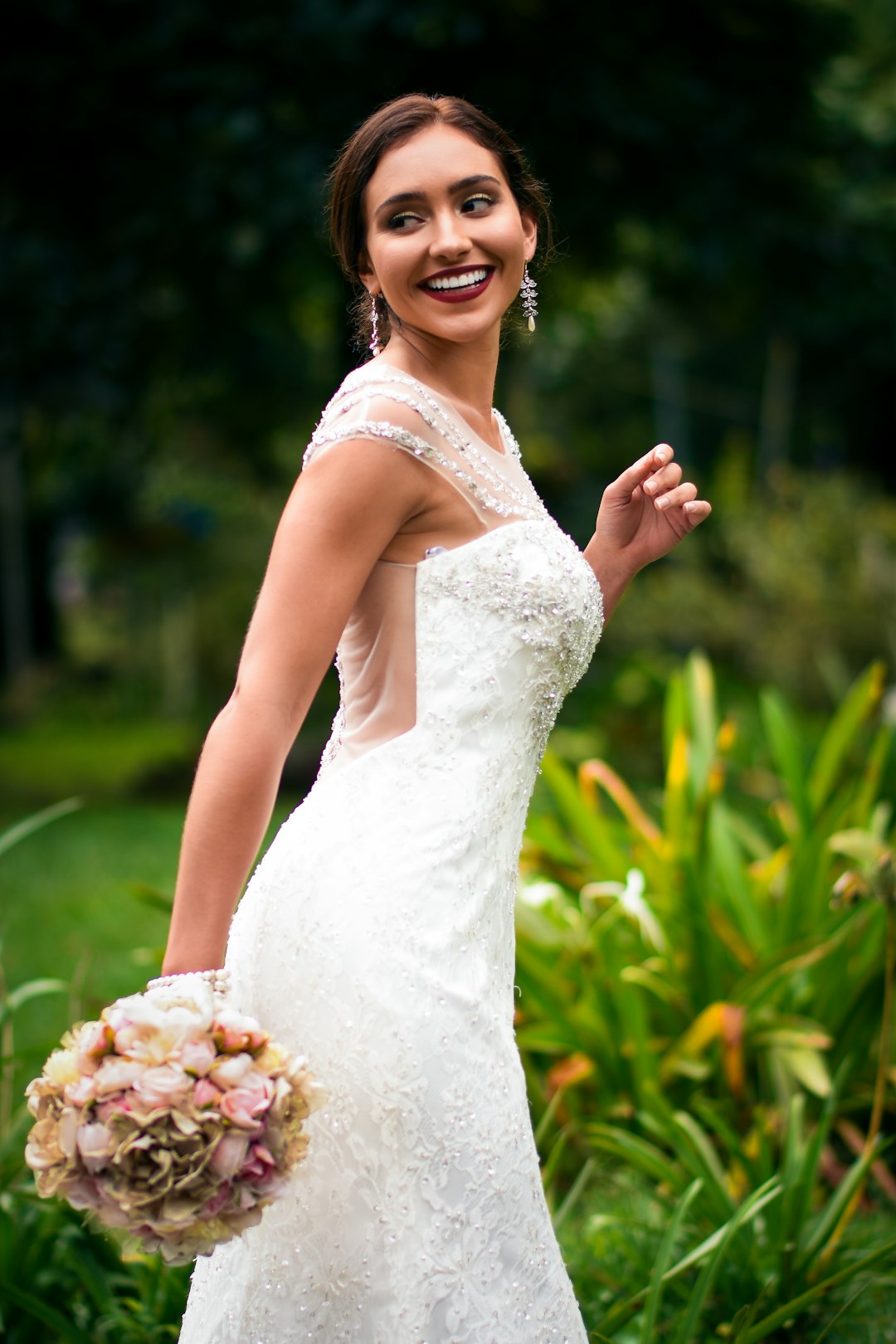 Embroidered gown